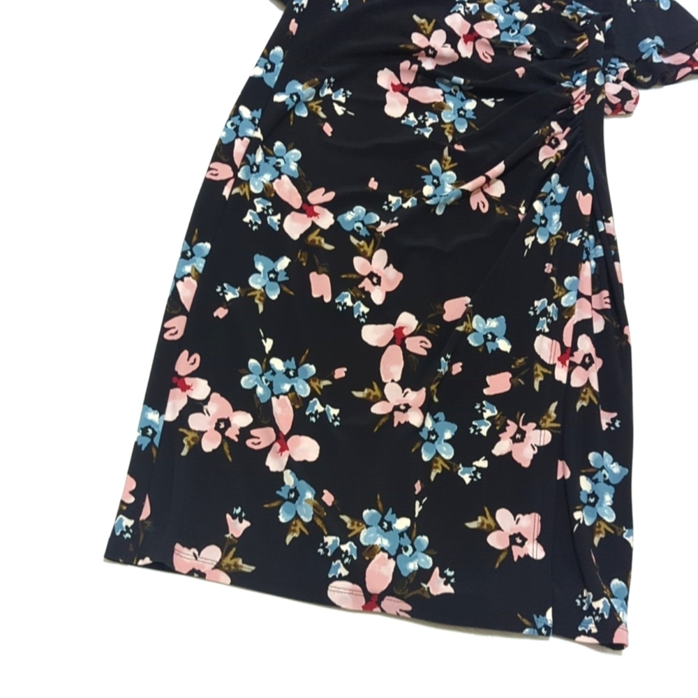 Lauren Ralph Lauren | Floral Midi Dress | V Neck | Wedding Guest | Shabby Chic| - Picture 7 of 10